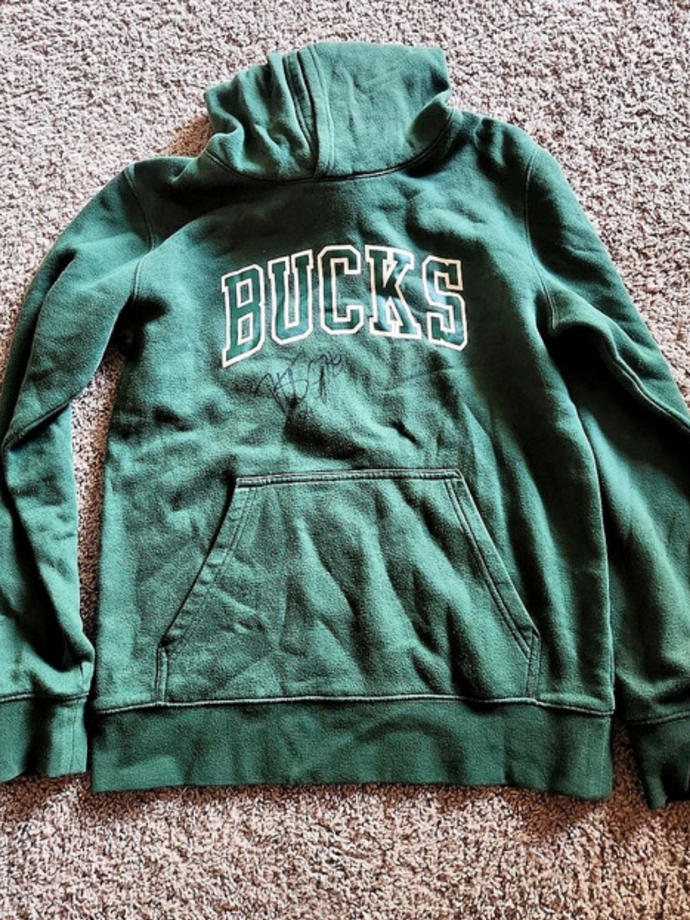 Youth Green Bucks Hoodie - Signed by Pat Connaughton